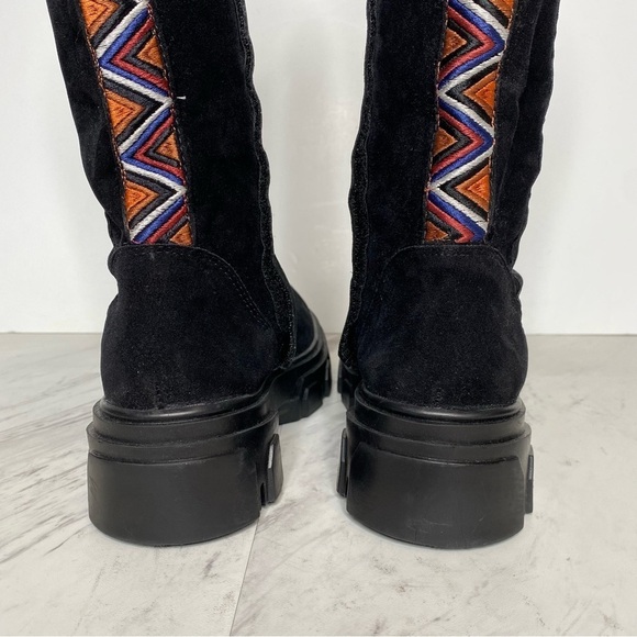 Farm Rio Lug Sole Black Tall Boot 6 - Picture 4 of 16